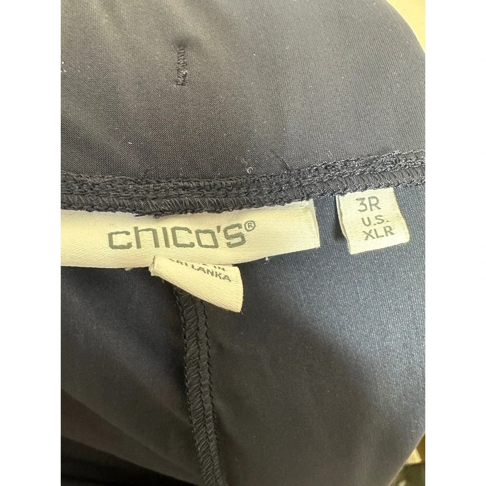 Chicos Zenergy Neema Bungee Ankle Pants Navy Blue Size 3 XL Regular 27 Inseam